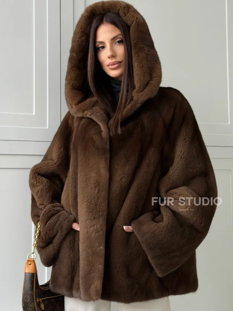 Автоледи с капюшоном из норки KOPENHAGEN FUR - фото 3