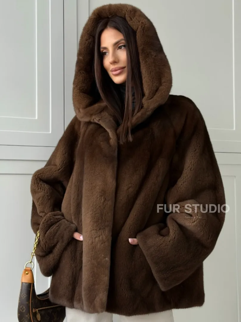 Автоледи с капюшоном из норки KOPENHAGEN FUR - фото 5