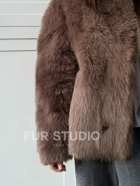 Дубленка из тосканы цвет taupe - фото 1