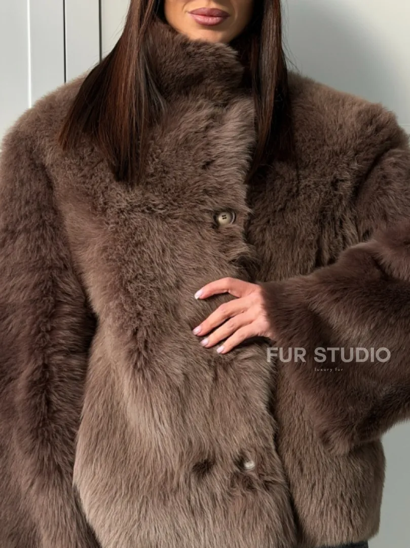 Дубленка из тосканы цвет taupe