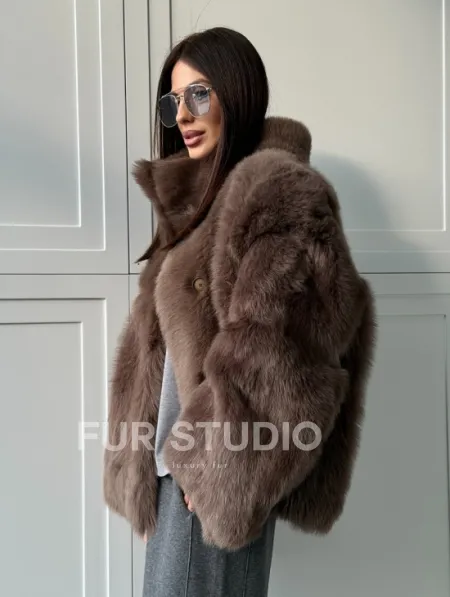 Дубленка из тосканы цвет taupe - фото 9