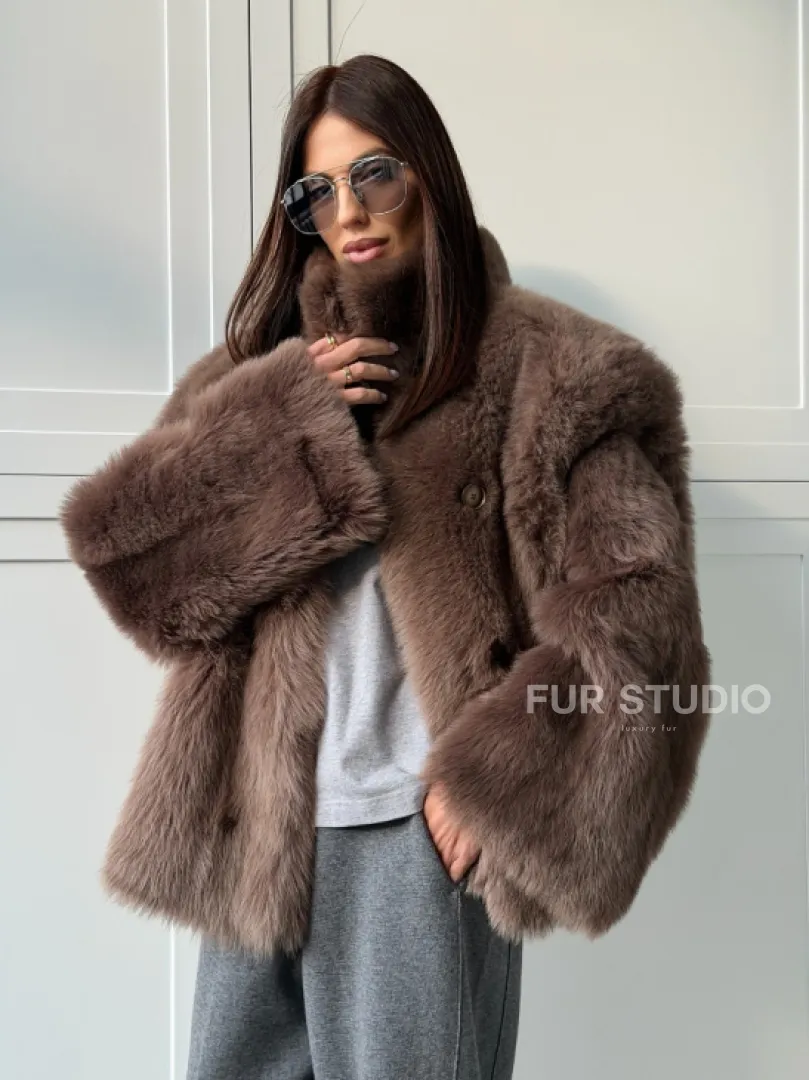 Дубленка из тосканы цвет taupe