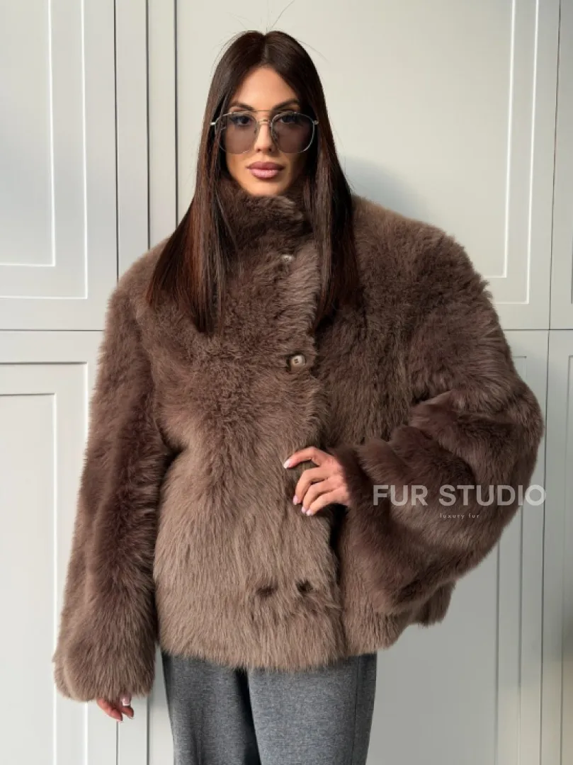 Дубленка из тосканы цвет taupe