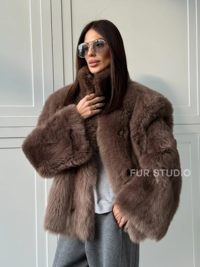 Дубленка из тосканы цвет taupe