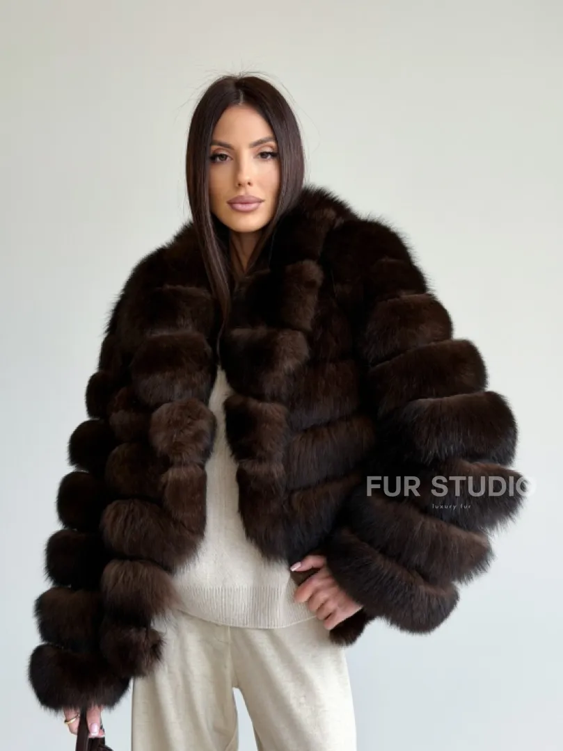 Шуба песцовая под соболь