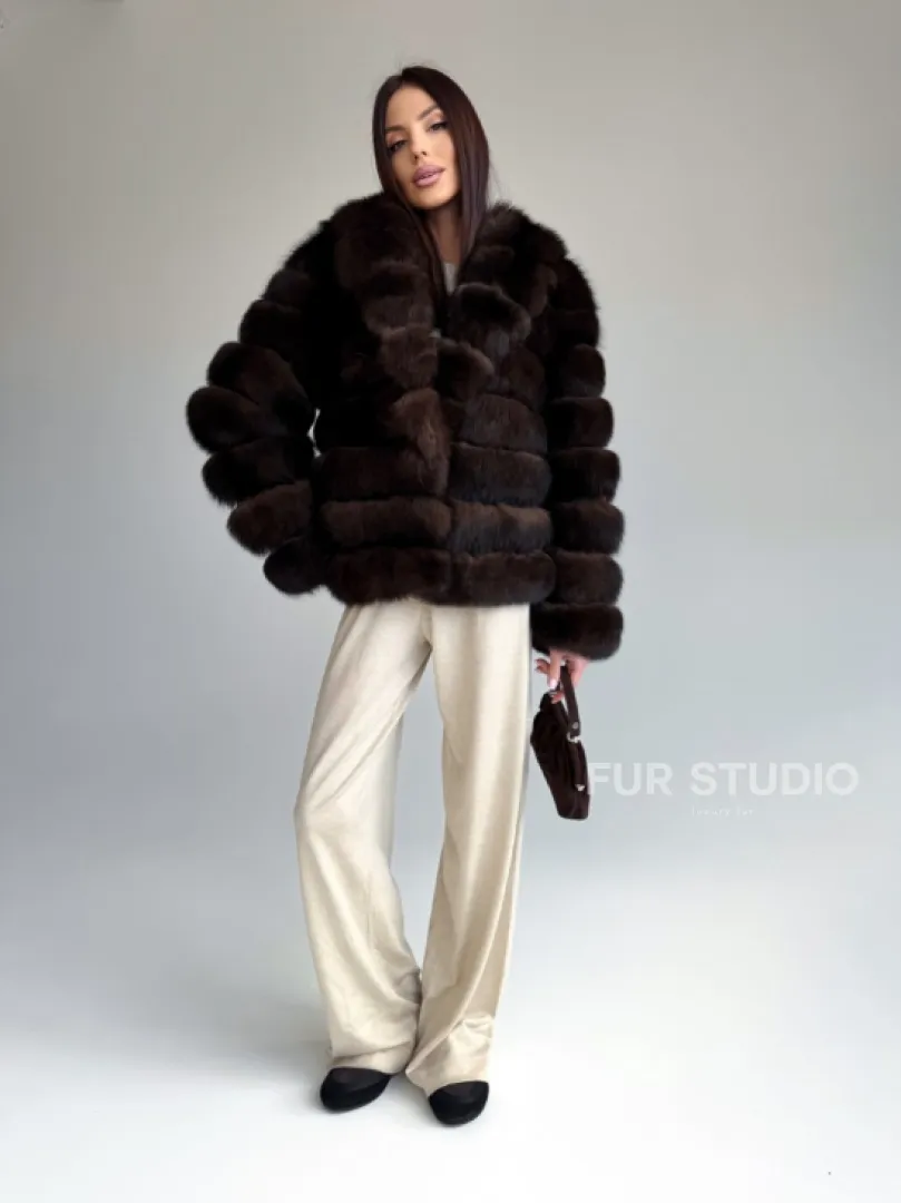 Шуба песцовая под соболь