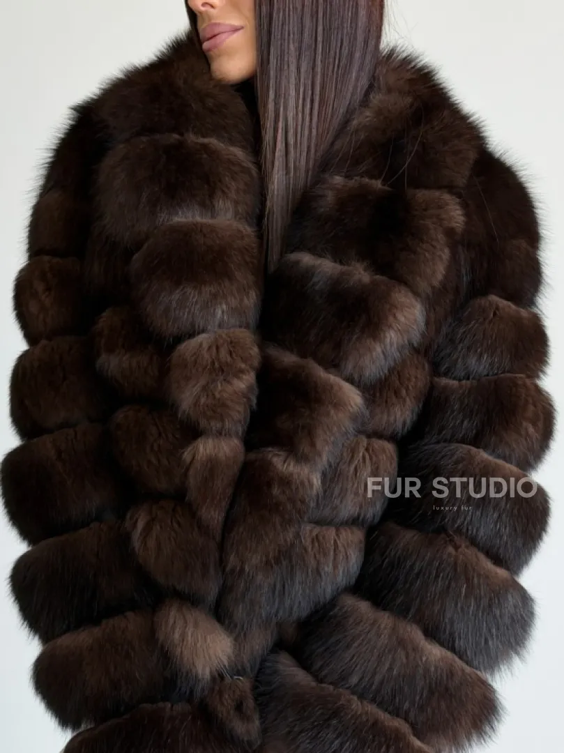 Шуба песцовая под соболь