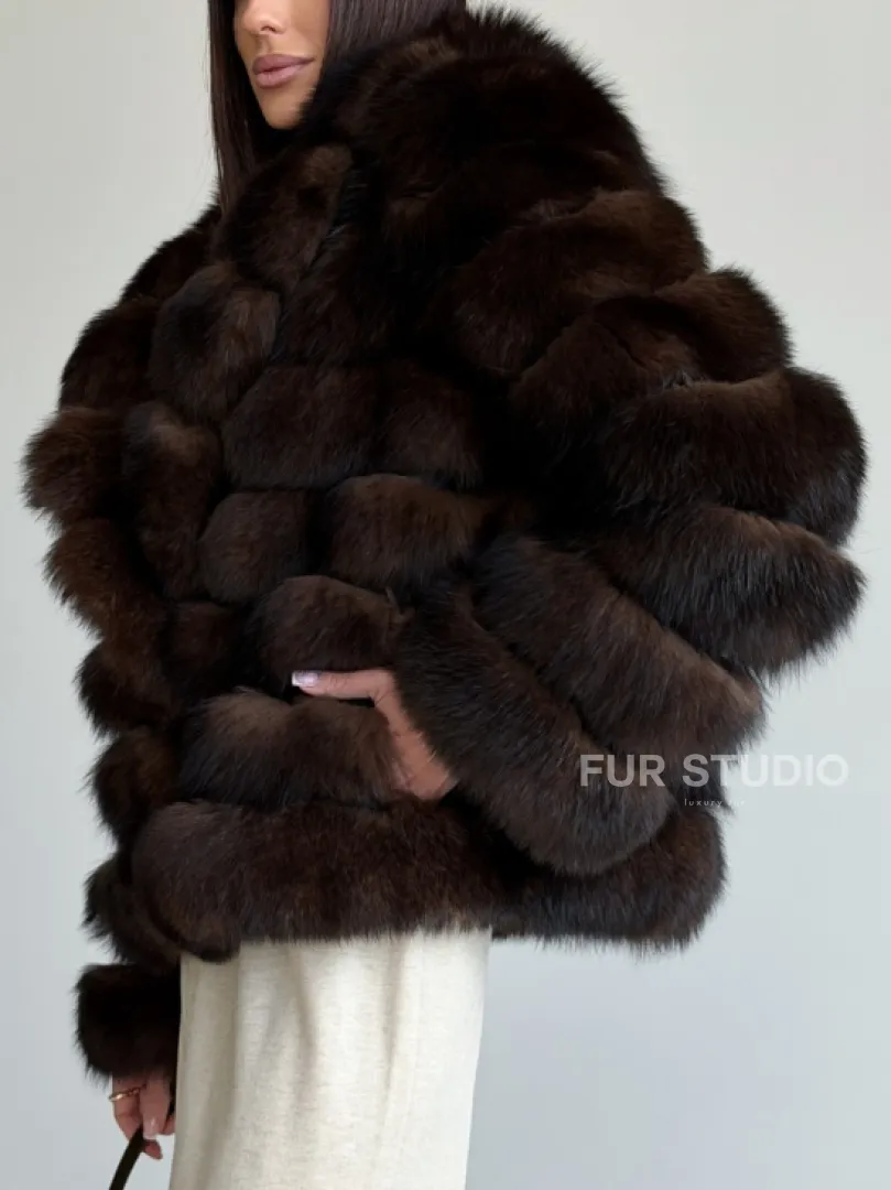 Шуба песцовая под соболь