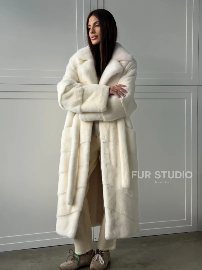 Шикарная норковая шуба White Velvet Premium
