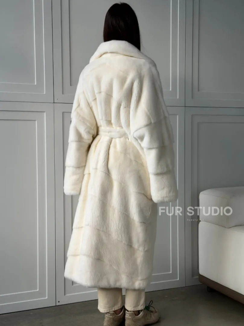 Шикарная норковая шуба White Velvet Premium