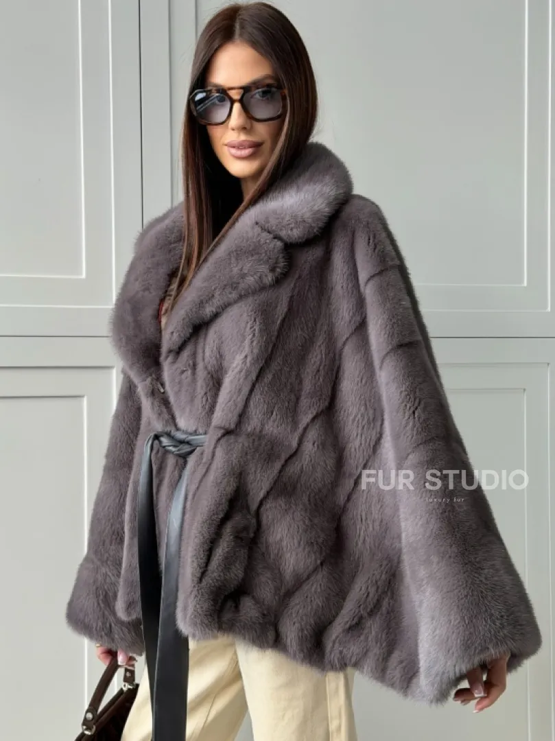 Автоледи норковая, модель -  «Летучая мышь»