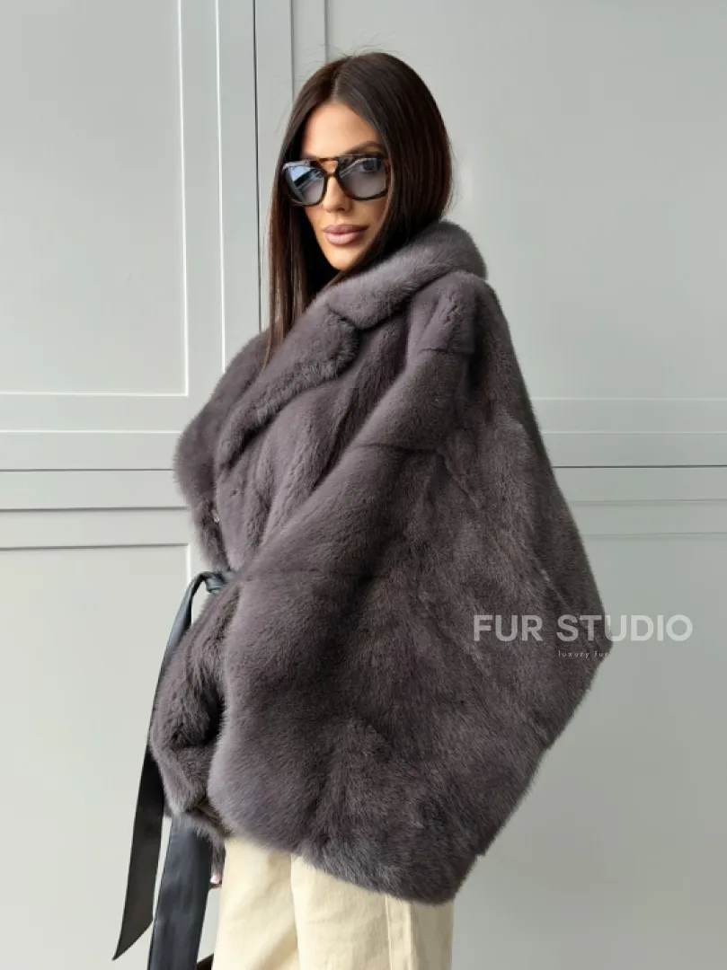 Автоледи норковая, модель -  «Летучая мышь»