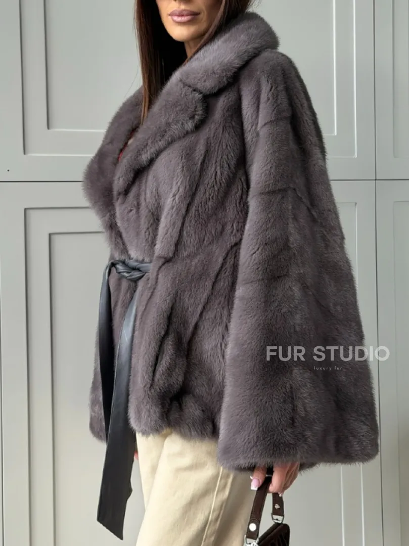 Автоледи норковая, модель -  «Летучая мышь»