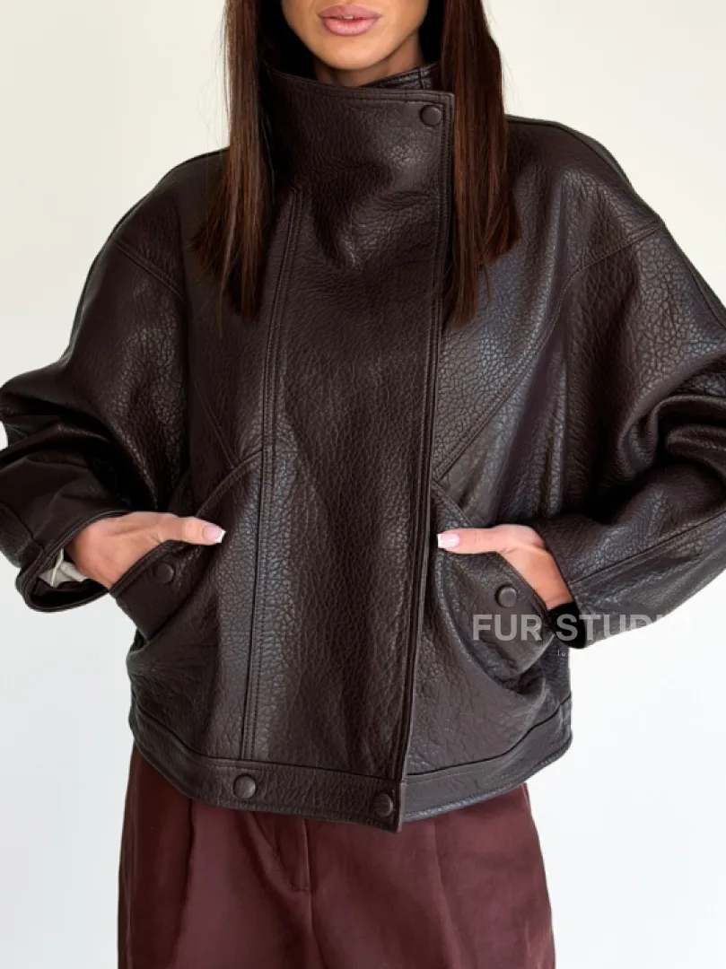 Женская кожаная куртка