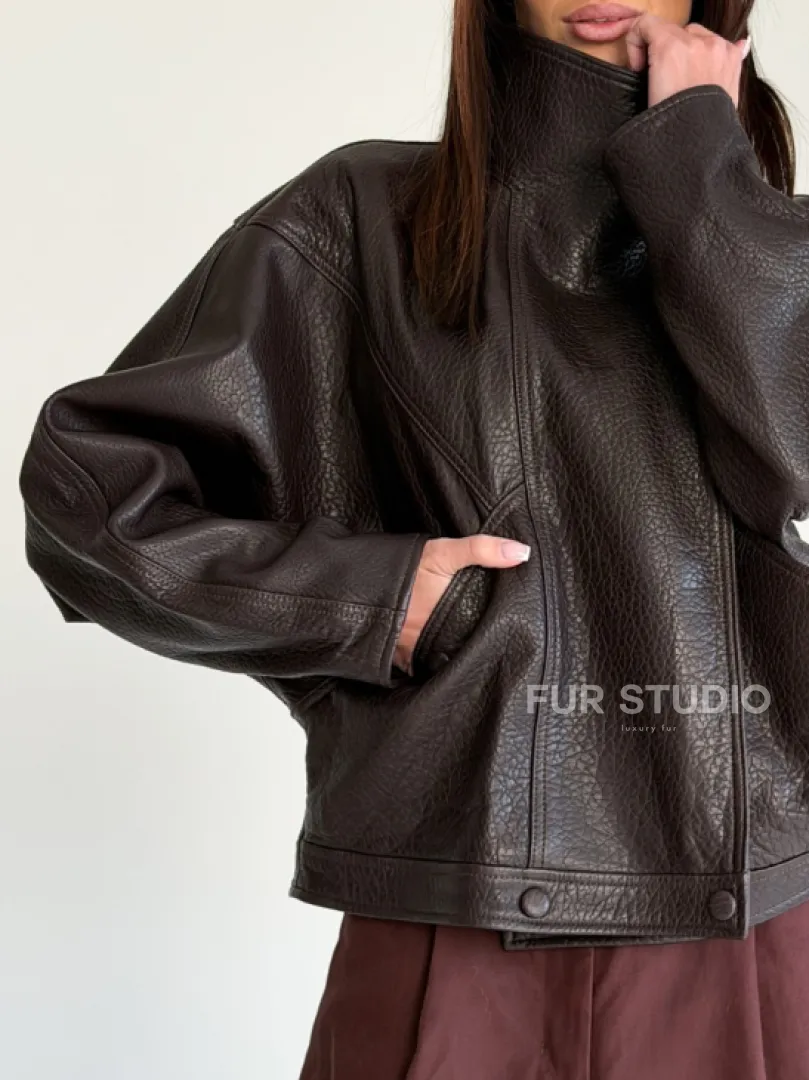 Женская кожаная куртка
