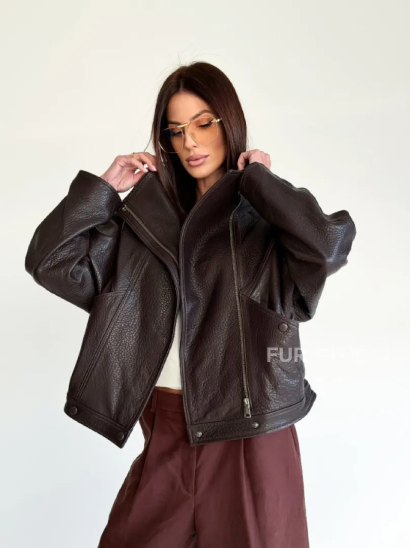 Женская кожаная куртка