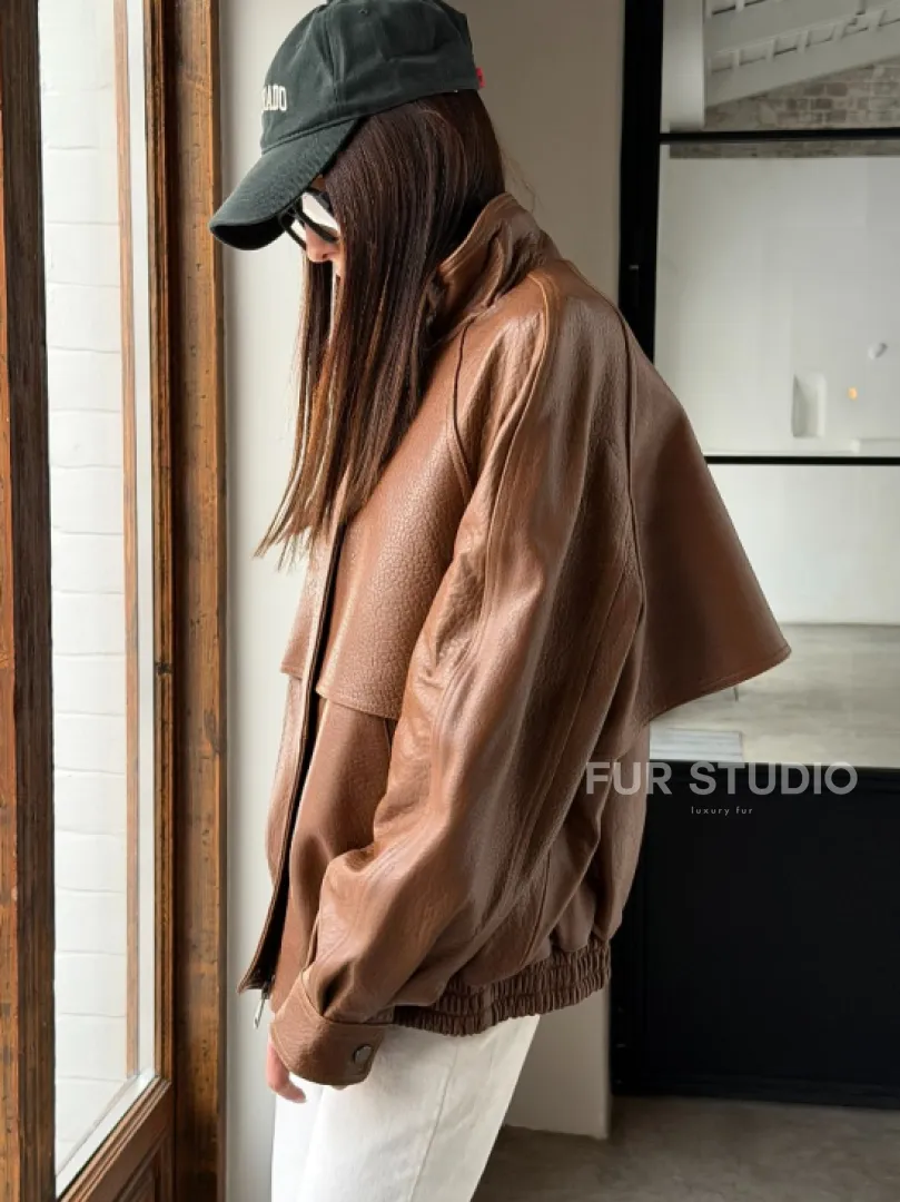 Стильная кожаная куртка