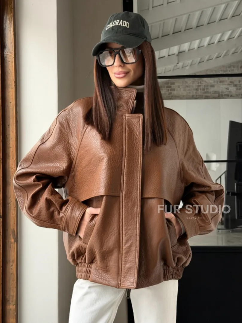 Стильная кожаная куртка