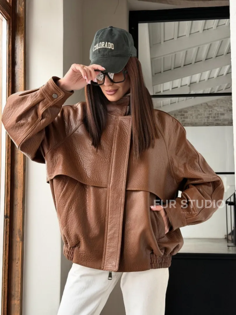 Стильная кожаная куртка