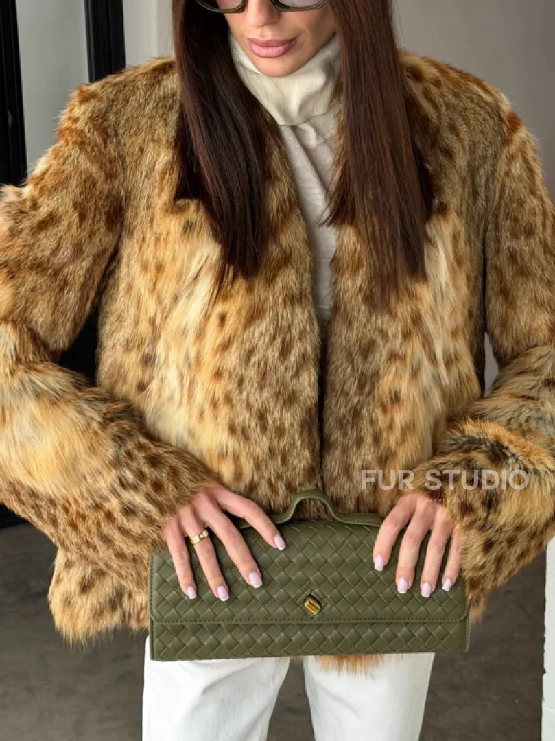 Меховой жакет - шуба из оцелота