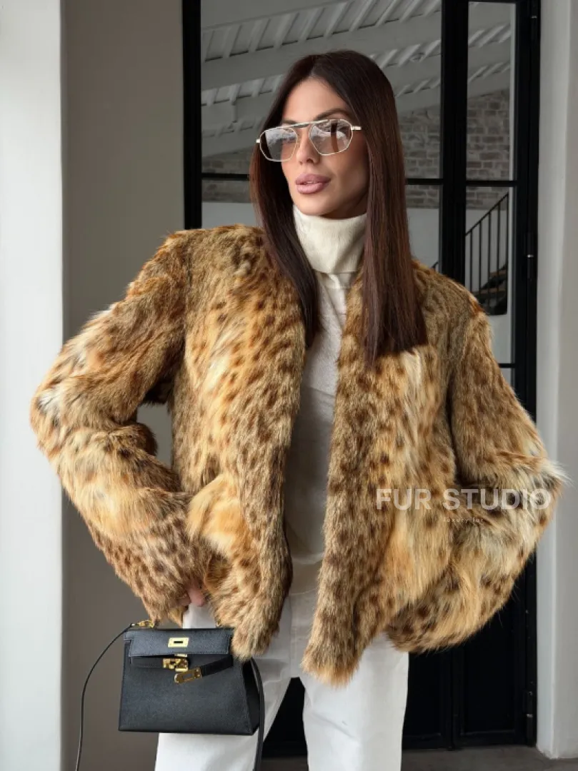 Меховой жакет - шуба из оцелота