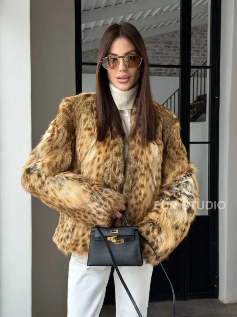 Меховой жакет - шуба из оцелота