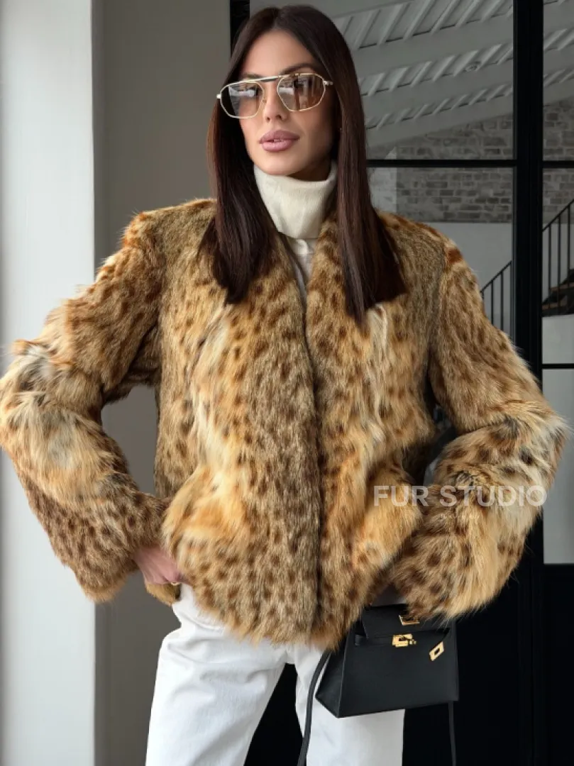 Меховой жакет - шуба из оцелота
