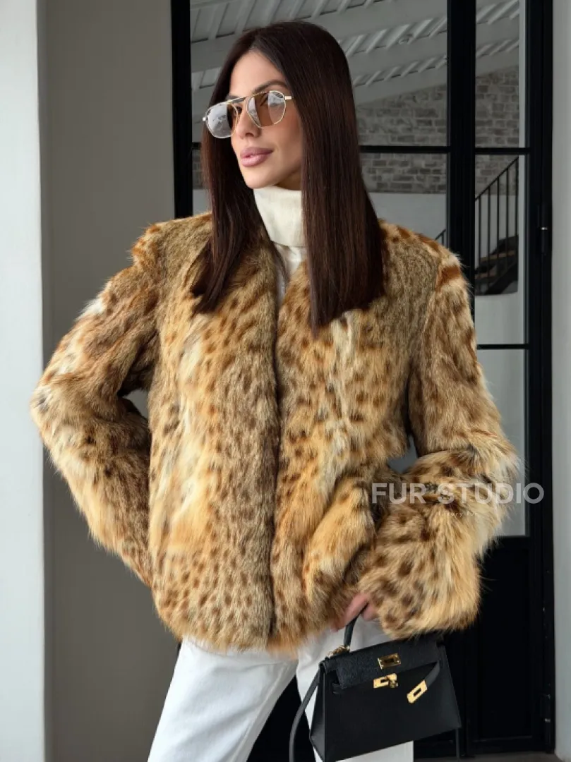 Меховой жакет - шуба из оцелота