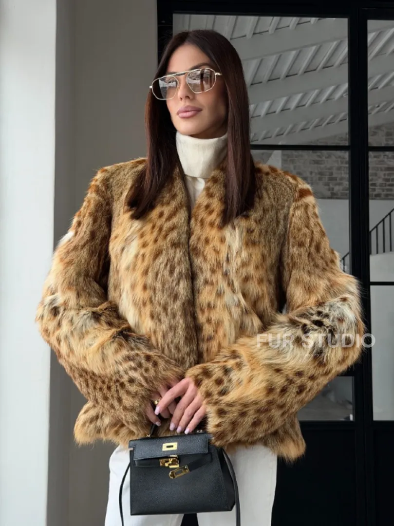 Меховой жакет - шуба из оцелота