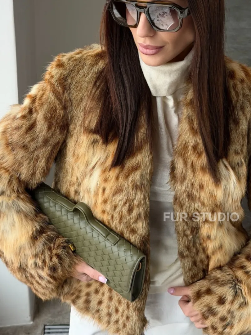 Меховой жакет - шуба из оцелота