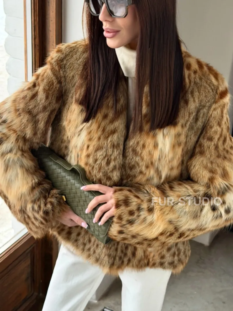 Меховой жакет - шуба из оцелота