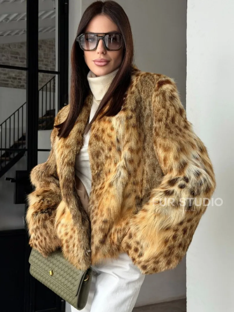 Меховой жакет - шуба из оцелота