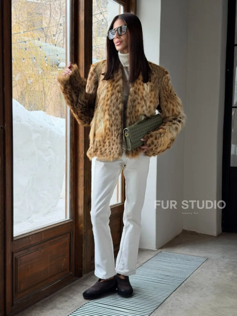 Меховой жакет - шуба из оцелота
