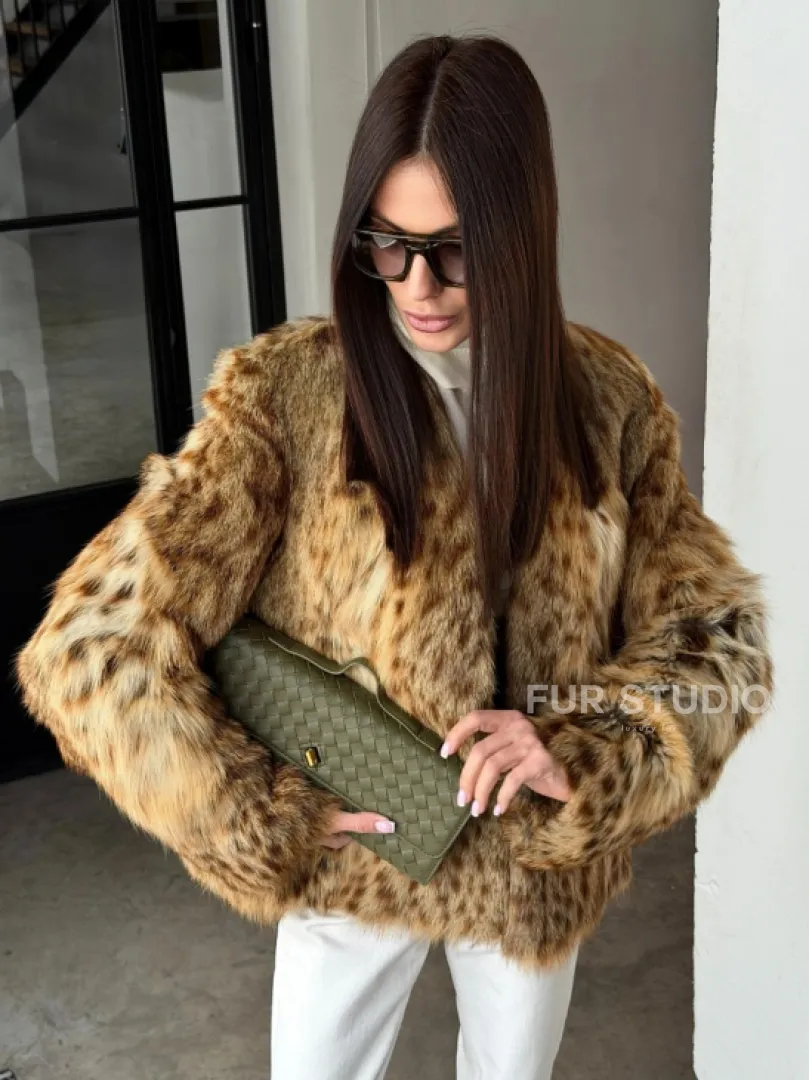 Меховой жакет - шуба из оцелота