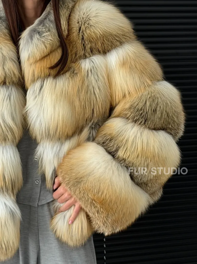Полушубок из лисы - фото 4