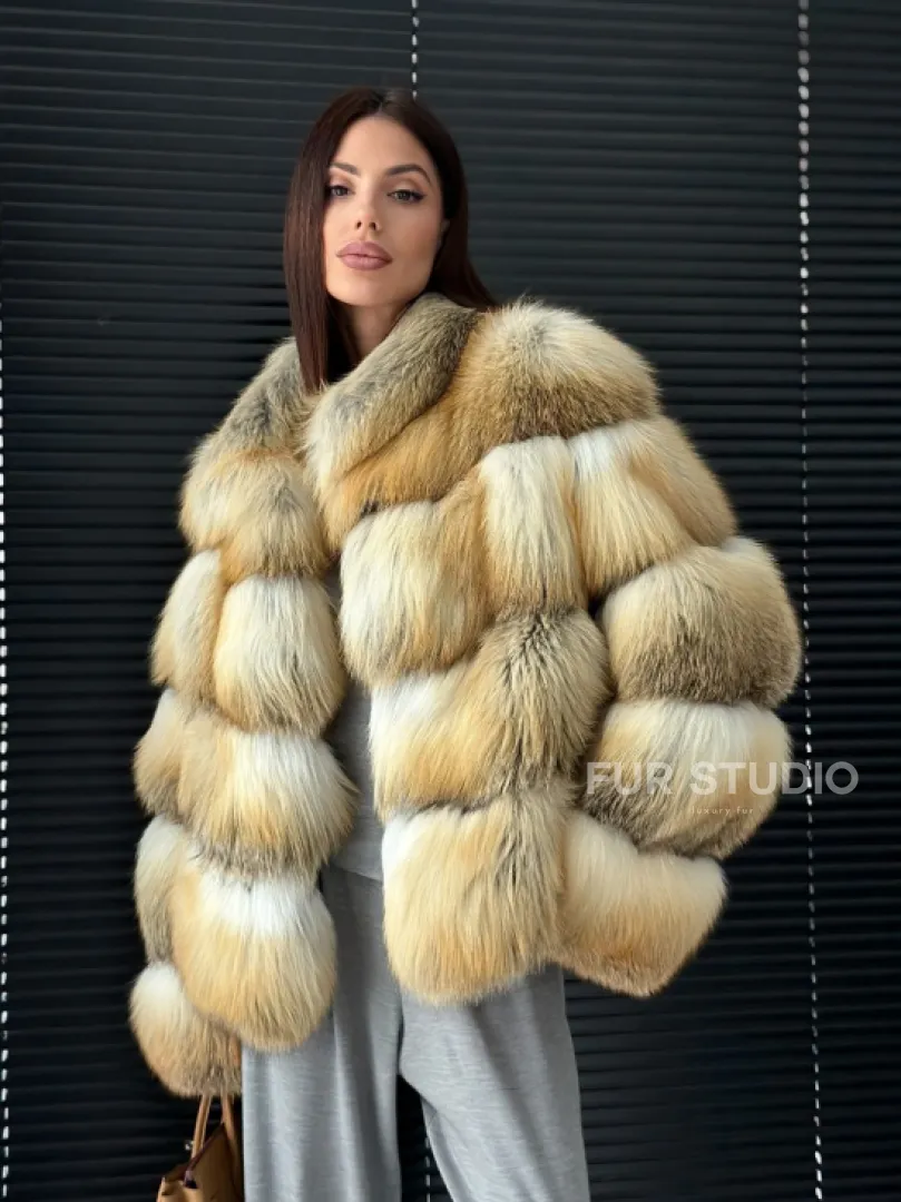 Полушубок из лисы - фото 14