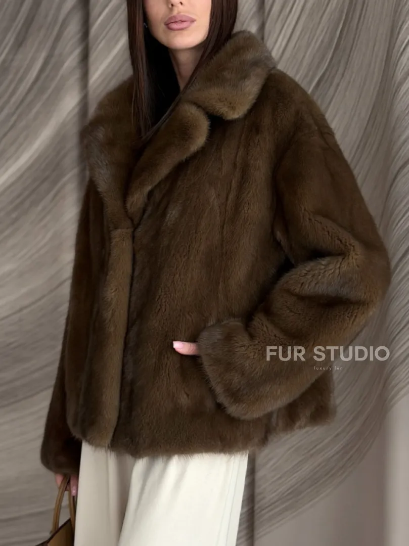 Жакет норковый под соболь - фото 1