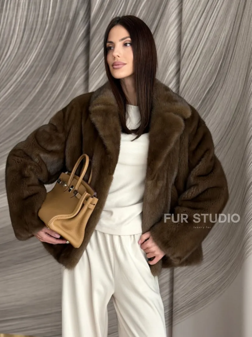 Жакет норковый под соболь - фото 5