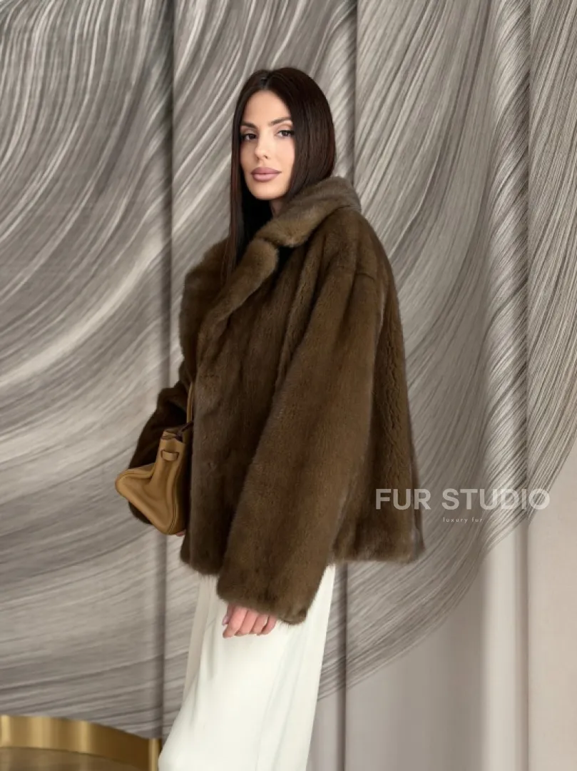 Жакет норковый под соболь - фото 11