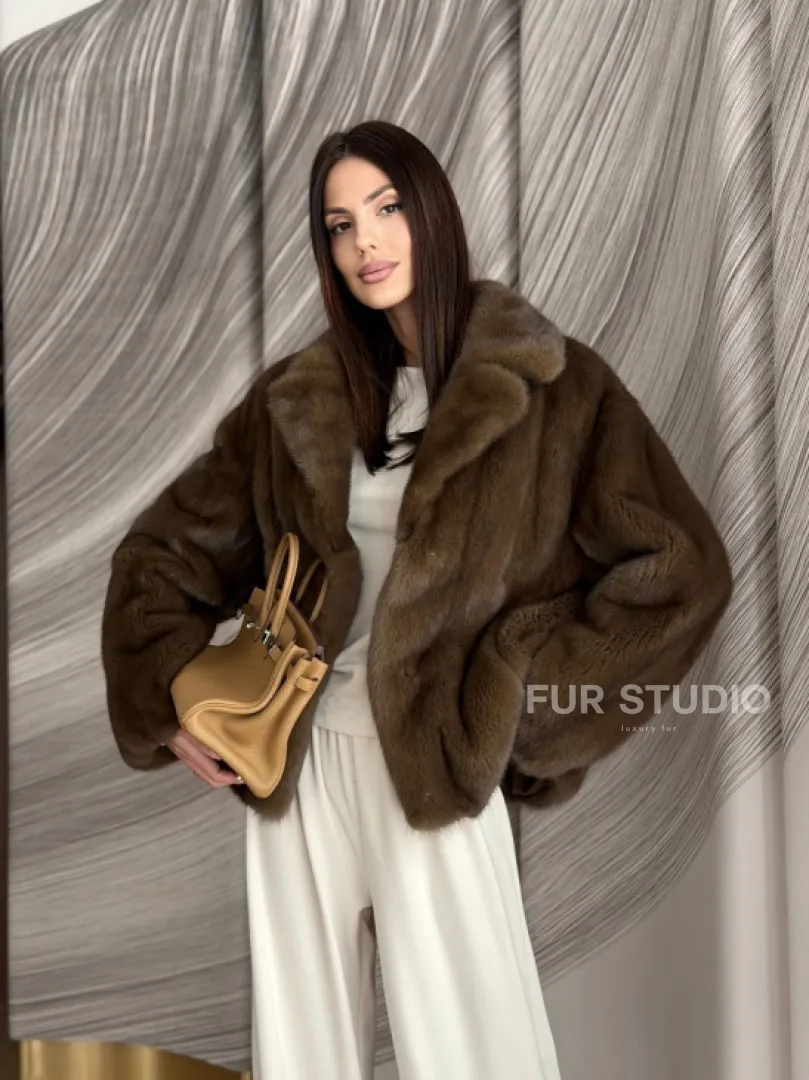 Жакет норковый под соболь - фото 13