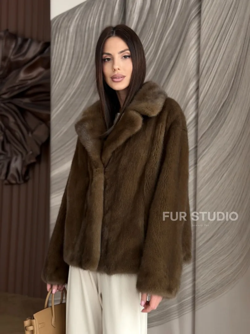 Жакет норковый под соболь - фото 0