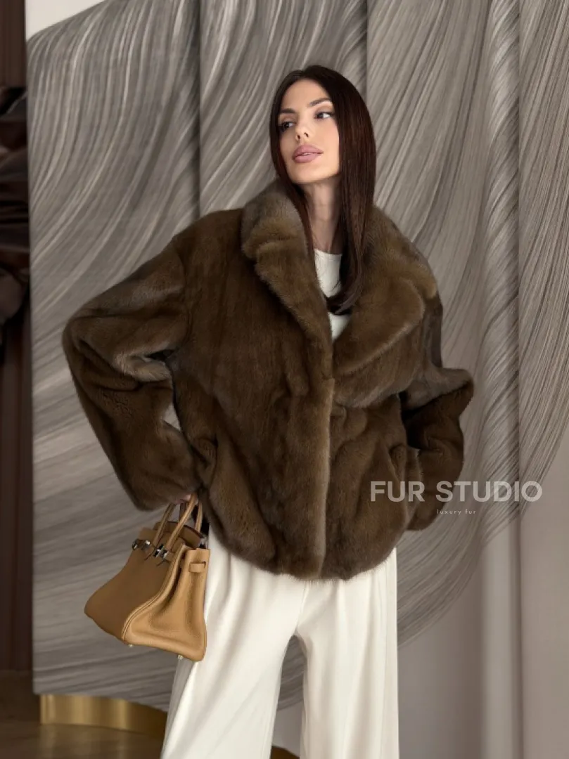 Жакет норковый под соболь - фото 10