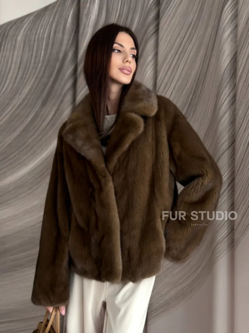 Жакет норковый под соболь - фото 7