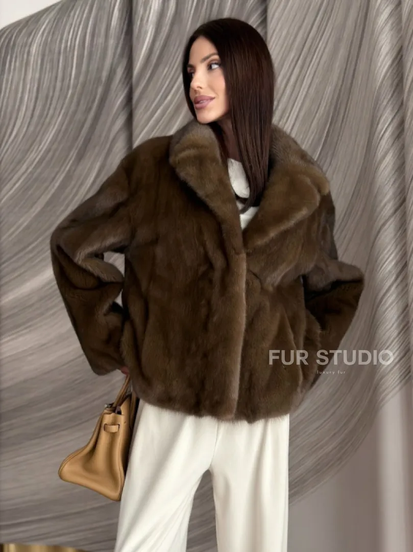 Жакет норковый под соболь - фото 4