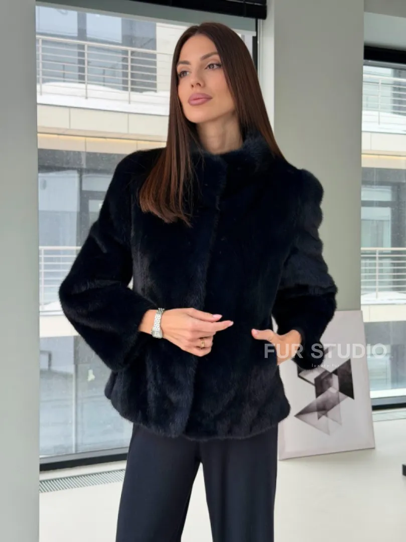 Укороченный норковый жакет - фото 3