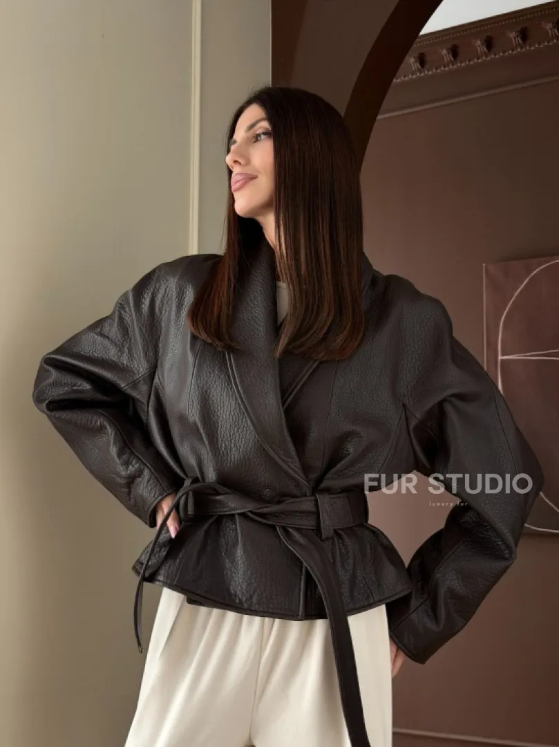 Куртка из натуральной кожи PREMIUM COLLECTION - фото 18