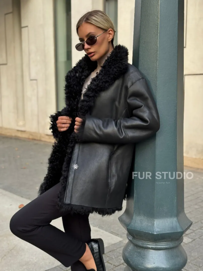 Дубленка из натуральной овчины Тиградо - фото 4