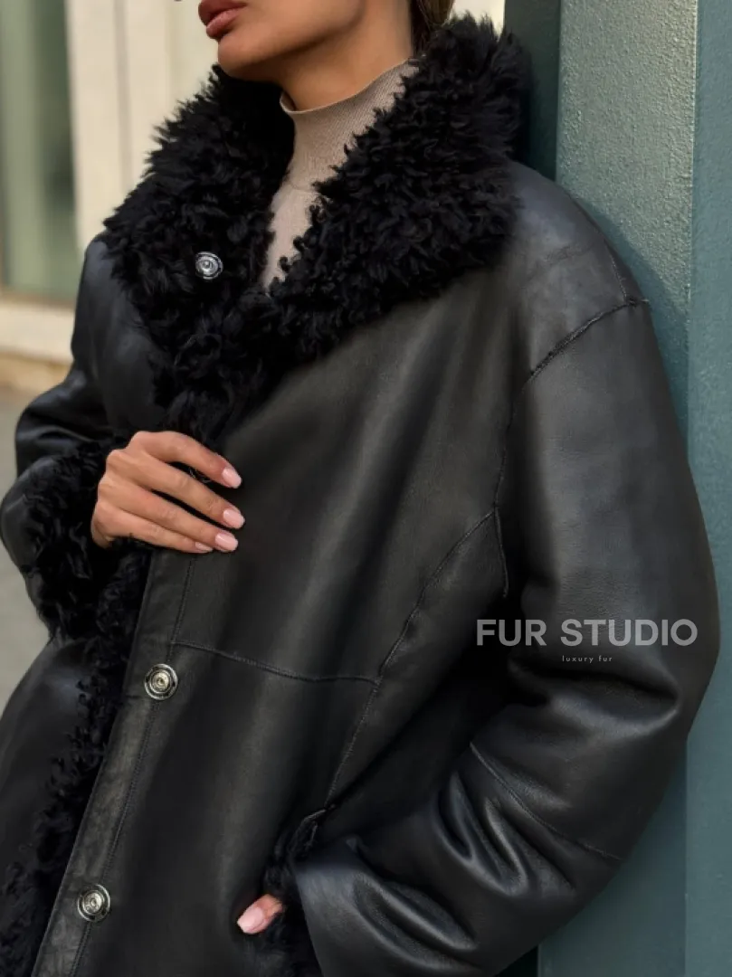 Дубленка из натуральной овчины Тиградо - фото 3