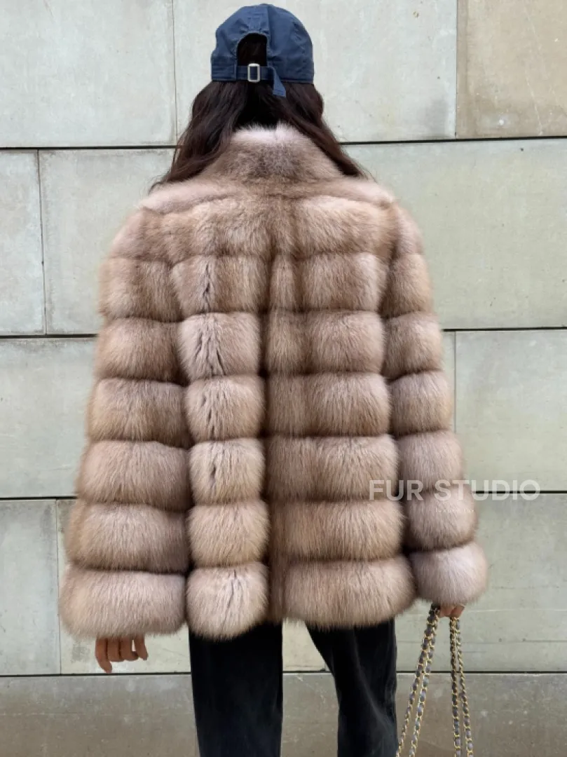 Шуба из меха куницы - фото 4