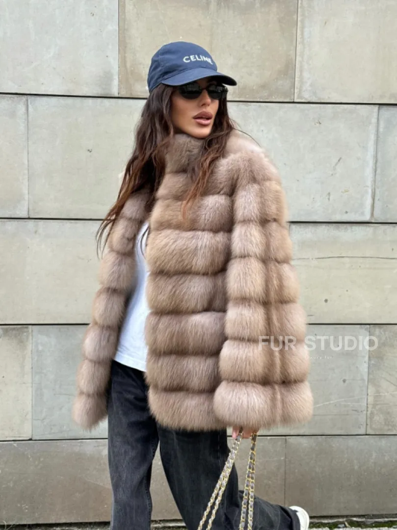 Шуба из меха куницы - фото 9